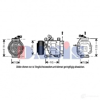 Компрессор кондиционера AKS DASIS NDXSV PN 4044455451303 853840n 880290 - Изображение 2