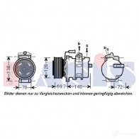 Компрессор кондиционера AKS DASIS WRJN C 4044455502357 851898n Audi A8 (D2) 1 Седан 6.0 W12 Quattro 420 л.с. 2001 – 2002