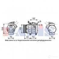 Компрессор кондиционера AKS DASIS 852553n QAFGT Z SsangYong 4044455542766