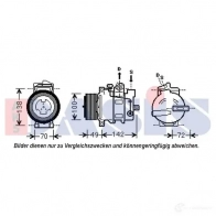 Компрессор кондиционера AKS DASIS 4044455542469 O LR42 852585n Mercedes Sprinter (906) 2 Фургон 3.0 (3,5T) 318 CDI 4x4 (9031. 9033. 9035. 9037) 184 л.с. 2008 – 2009