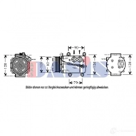 Компрессор кондиционера AKS DASIS 4044455450795 853200n Ford Mondeo 2 (GD, BAP) Хэтчбек 2.0 i 131 л.с. 1996 – 2000 VMRD D