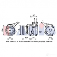 Компрессор кондиционера AKS DASIS 852635n Toyota Ipsum BU93 A 4044455541998