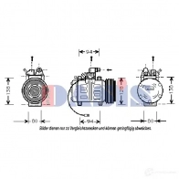 Компрессор кондиционера AKS DASIS 879340 850900n 4044455354789 O Z4WW