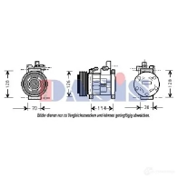 Компрессор кондиционера AKS DASIS Chrysler Voyager 3 (GS) 1995 – 2000 8F JYA 4044455362432 851005n