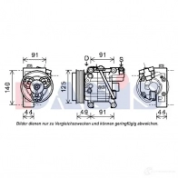 Компрессор кондиционера AKS DASIS 4044455503187 851982n 8W1Y 9Z 879853