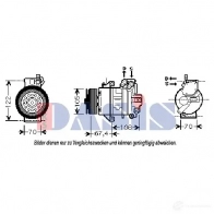 Компрессор кондиционера AKS DASIS 851846n 4044455468653 879723 MB U2MIS