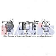 Компрессор кондиционера AKS DASIS 4044455542261 852606n Y 47X7 Renault Latitude (L70) 1 Седан 3.0 dCi 240 (L70G) 241 л.с. 2011 – 2024