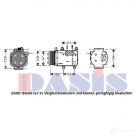 Компрессор кондиционера AKS DASIS 4044455436584 Ford Mondeo 3 (GE, B5Y) Хэтчбек 1.8 16V 110 л.с. 2000 – 2007 WEM SP 851538n