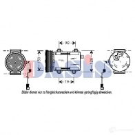 Компрессор кондиционера AKS DASIS Ford Scorpio 2 (FE, GFR, GGR) Универсал 2.5 TD 115 л.с. 1994 – 1998 851023n 4044455361541 5H WT4