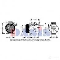 Компрессор кондиционера AKS DASIS 879429 851064n 4044455362913 JVR 4LJ5