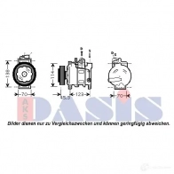 Компрессор кондиционера AKS DASIS 4044455436751 Audi A4 (B7) 3 Кабриолет 2.5 Tdi 163 л.с. 2002 – 2005 851552n L BJGNF