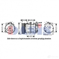 Компрессор кондиционера AKS DASIS Nissan Terrano 851825n 4044455468448 Z LCC0A