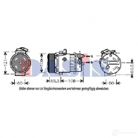 Компрессор кондиционера AKS DASIS Opel Tigra (B) 2 Кабриолет F45 P4 4044455468790 851861n