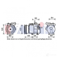 Компрессор кондиционера AKS DASIS J S8KN2 4044455542551 Kia Cerato 852576n