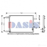 Радиатор кондиционера AKS DASIS 4044455324553 U4F 6E17 012290n 865843