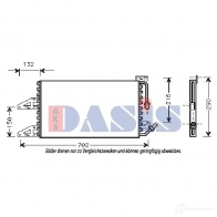 Радиатор кондиционера AKS DASIS 4044455321965 872774 HTP7 GH 302180n