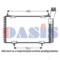 Радиатор кондиционера AKS DASIS 062050n 867011 VW2D2F B 4044455317999 - Изображение 1