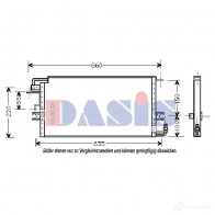 Радиатор кондиционера AKS DASIS 4044455321231 871901 Y1JG S9X 212680n