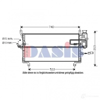 Радиатор кондиционера AKS DASIS 4044455323631 302001n 872765 5RS RV