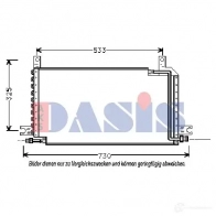 Радиатор кондиционера AKS DASIS 4044455322115 352010n D D1FRT 873019