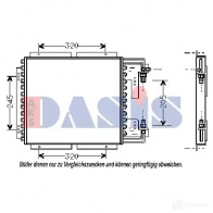 Радиатор кондиционера AKS DASIS 871255 4044455320845 182180n 9IKO C0Z