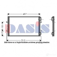Радиатор кондиционера AKS DASIS 873202 4044455323860 S CRD9XF 372002n