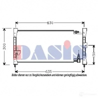 Радиатор кондиционера AKS DASIS 4044455319023 XRO VU 868574 102070n