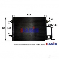 Радиатор кондиционера AKS DASIS 482260n YKVU J 874008 4044455324737