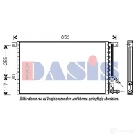 Радиатор кондиционера AKS DASIS 868189 L3 1RP 4044455325703 092012n