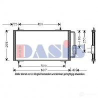 Радиатор кондиционера AKS DASIS 865919 4044455317531 8 YJ2N 022290n