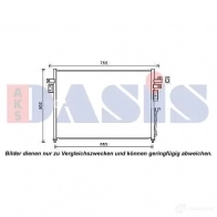 Радиатор кондиционера AKS DASIS 4044455677017 072056n Nissan Navara (D40) 2 Пикап 2д 3.0 dCi 231 л.с. 2010 – 2024 CKG U5