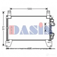 Радиатор кондиционера AKS DASIS SsangYong Rexton 512034n IT8L F 4044455436461