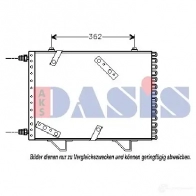 Радиатор кондиционера AKS DASIS 870805 4044455320364 I7R 963 162090n