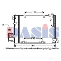 Радиатор кондиционера AKS DASIS 870388 T GXRM 4044455320173 152050n - Изображение 2