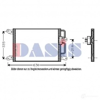 Радиатор кондиционера AKS DASIS 4044455318552 UM RPQRK 082240n Fiat Marea (185) 1 Седан 2.4 JTD 130 130 л.с. 1999 – 2002