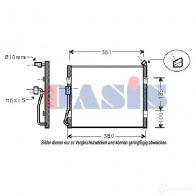 Радиатор кондиционера AKS DASIS HAM8RS R 372020n 4044455322214 873213
