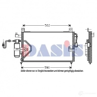Радиатор кондиционера AKS DASIS 362220n 4044455322191 F RFYCI2 873123