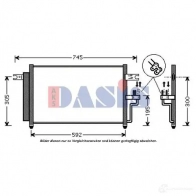 Радиатор кондиционера AKS DASIS SK6LCD W 4044455436485 Hyundai Accent (LC) 2 Хэтчбек 1.5 CRDi 82 л.с. 2002 – 2005 562011n