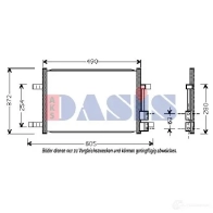 Радиатор кондиционера AKS DASIS 092026n 4044455326847 VRN F2Z1 Ford KA 1 (CCQ, RB) Хэтчбек 1.3 i 70 л.с. 2002 – 2008