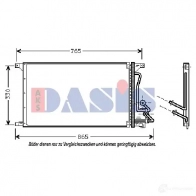 Радиатор кондиционера AKS DASIS 092024n 4044455326823 6108578 TXS6 OH