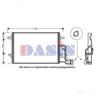 Радиатор кондиционера AKS DASIS ZFU7E EI 042003n 4044455326663 Volkswagen Passat (B5) 3 1997 – 2005