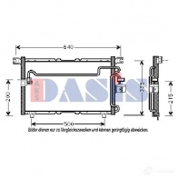 Радиатор кондиционера AKS DASIS 4044455326298 872193 HXSQ 8 232001n