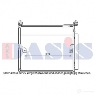 Радиатор кондиционера AKS DASIS Toyota Land Cruiser Prado (J150) 4 Внедорожник 4.0 V6 Dual VVTi (GRJ150) 279 л.с. 2009 – 2024 212092n V AYQE1 4044455548836