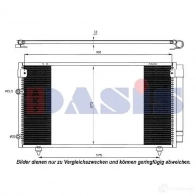 Радиатор кондиционера AKS DASIS 871827 212039n 6YA ZL2 4044455329367