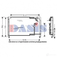 Радиатор кондиционера AKS DASIS 868778 PQ2X4 6 112004n 4044455325598