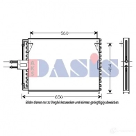 Радиатор кондиционера AKS DASIS 182250n 4044455320913 KL RY5HO 871259 - Изображение 3