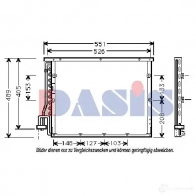 Радиатор кондиционера AKS DASIS 866621 052150n 4044455317821 3OAE 52 - Изображение 2