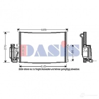 Радиатор кондиционера AKS DASIS 4044455320210 W50 0Q7N 152110n 870395 - Изображение 2