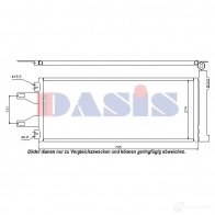 Радиатор кондиционера AKS DASIS 4044455446071 062009n 866996 Y79U 5Z6 - Изображение 2