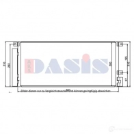 Радиатор кондиционера AKS DASIS 870389 4044455554875 152051n FCPR6 H7